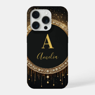 Lettre de monogramme personnalisée avec paillettes