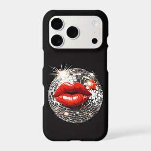 Coque iPhone Lèvres Baiser Boule Disco Y2K Glam