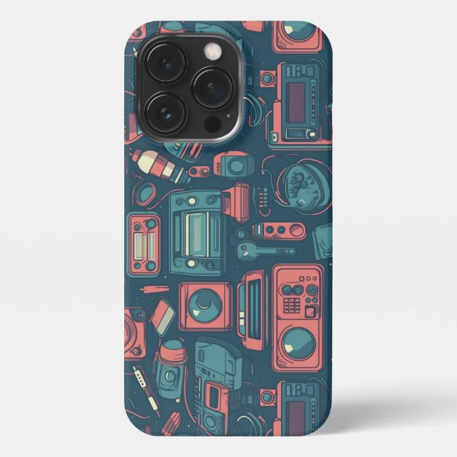 Coque iPhone L'explosion du passé : la technologie des années 8 (Verso)