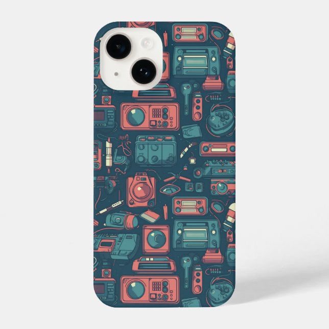 Coque iPhone L'explosion du passé : la technologie des années 8 (Verso)