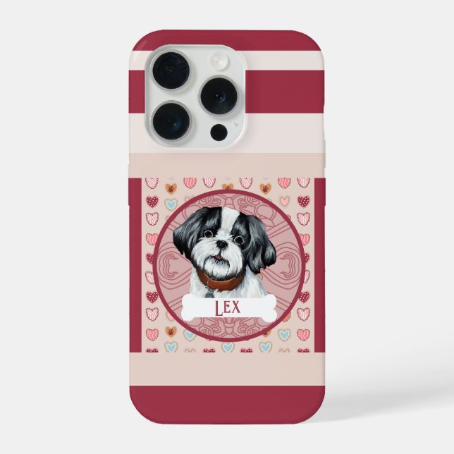 Coque iPhone Lhasa Apso Valentine Heart iPhone 11 Pro Case  (Verso)