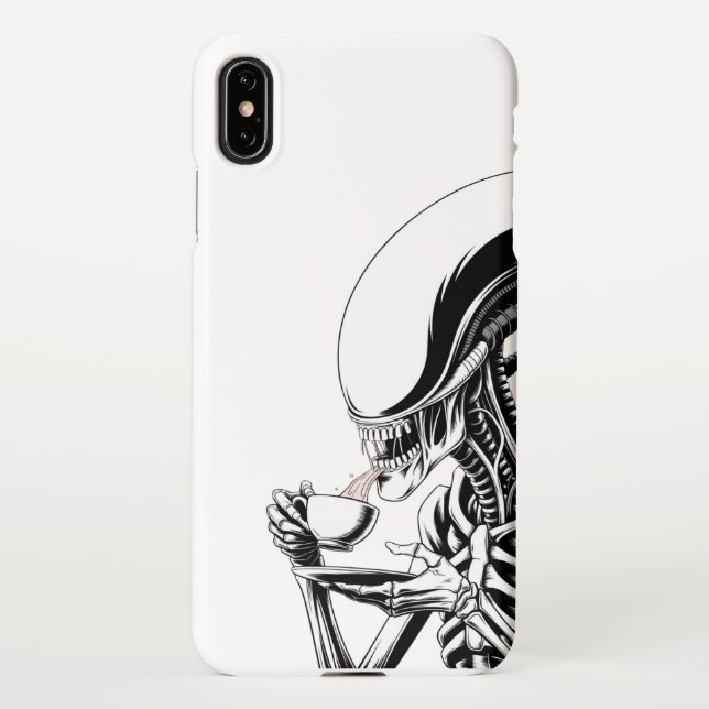 Coque iPhone L'heure du thé extraterrestre  (Dos)