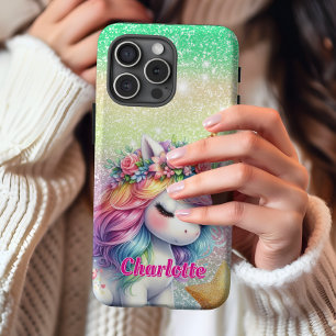 Etui iPhone 13 Pro Max Licorne magique étoile scintillante 
