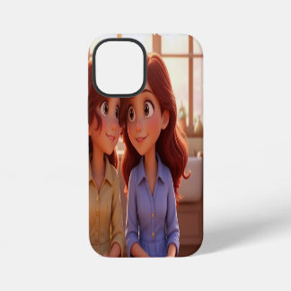 Coque iPhone 12 Mini Lien de Sœur – Illustration d'Art de Sœurs Magnifi