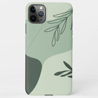 Coque iPhone 11Pro Max Ligne d'art verte Sage
