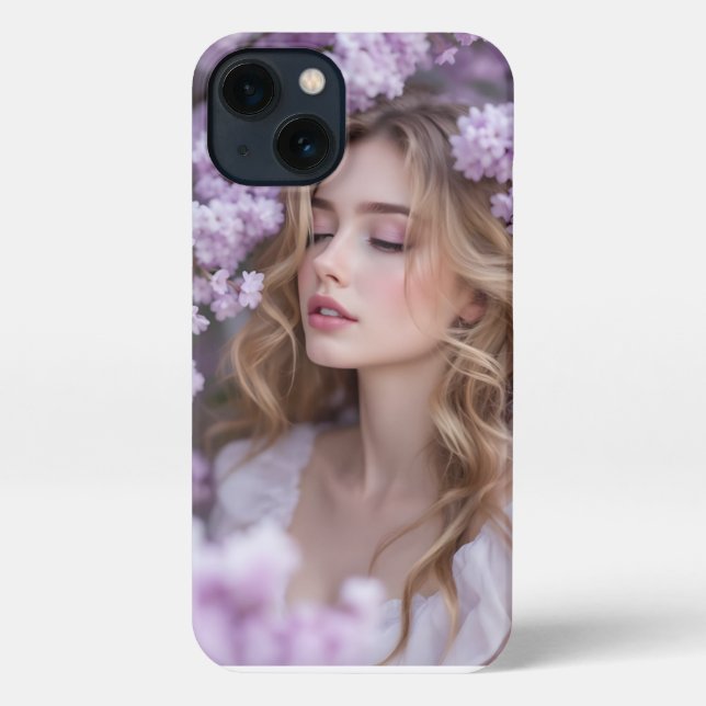 Coque iPhone Lilac Dreams - Serene Spring Angel (Verso)