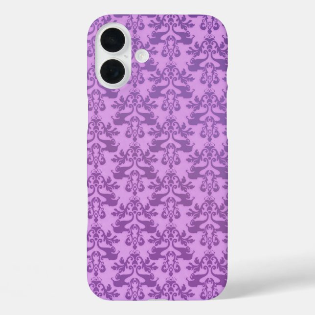 Coque iphone lilas d'éléphant damassé (Verso)