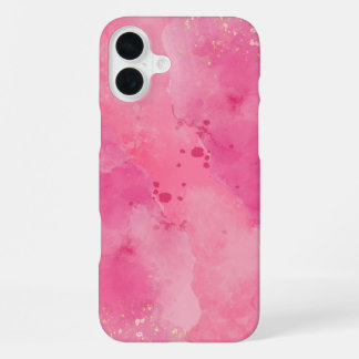 Coque iPhone 16 Plus Linktree Aquarelle Rose |