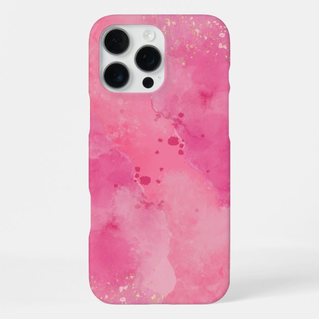 Coque iPhone Linktree Aquarelle Rose | (Verso)