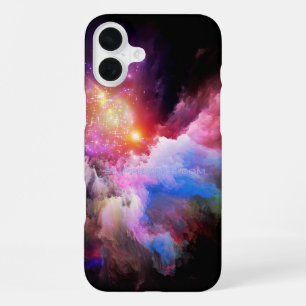 Coque iPhone 16 Plus L'oeuvre Cloud de SlipperyJoe abstraite surre vibr
