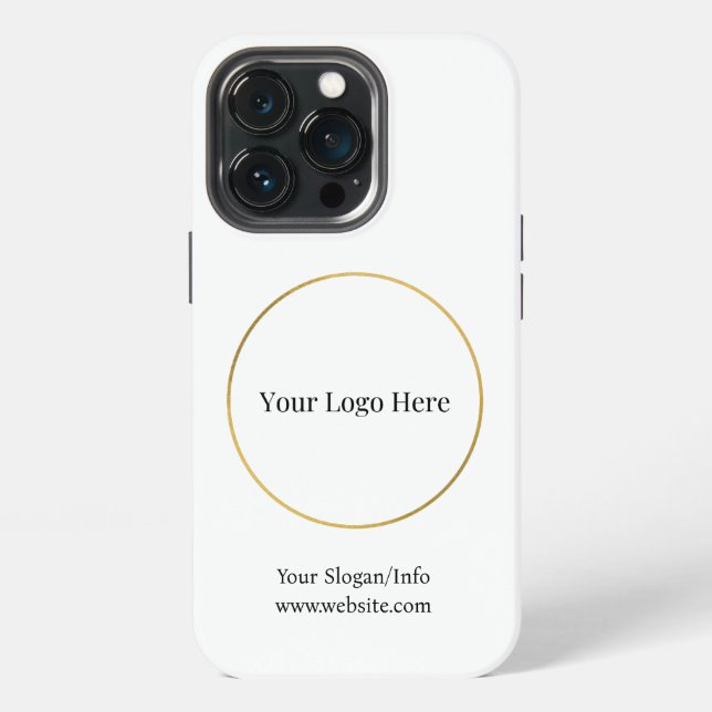 Coque iPhone Logo d'entreprise | Modèle d'entreprise moderne (Dos)