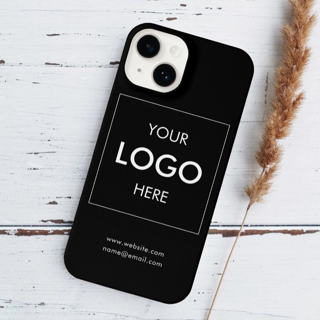 Coque iPhone Logo Professionnel Noir simple (Créateur téléchargé)