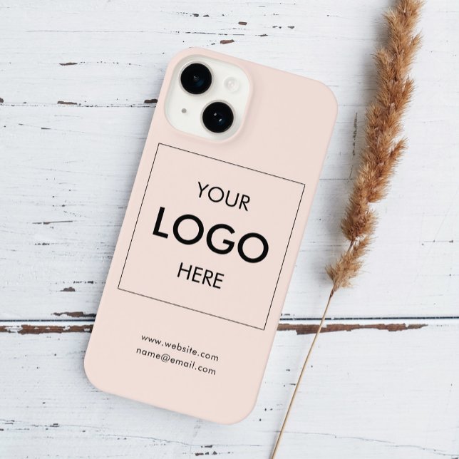 Coque iPhone Logo professionnel rose vierge (Créateur téléchargé)