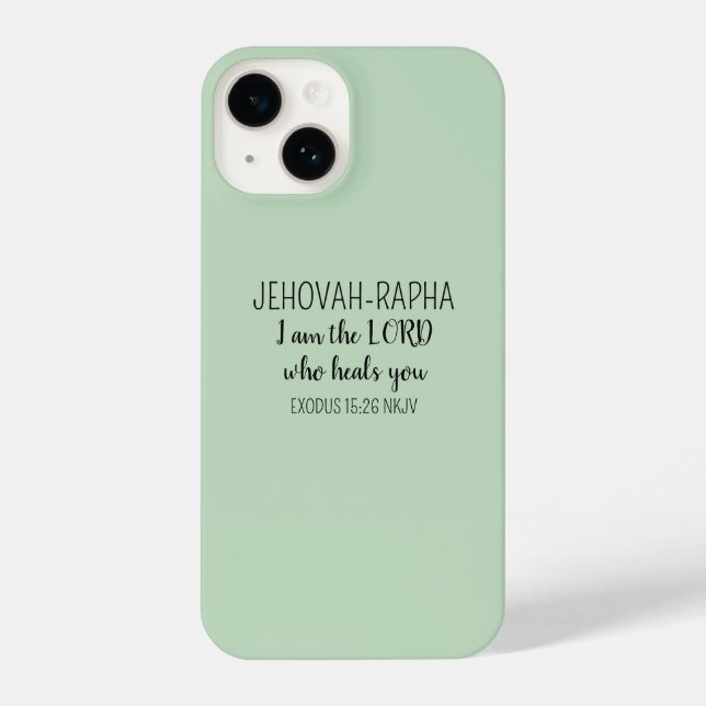 Coque iPhone Lord Who Heals Light Green Simple Christian (Verso)