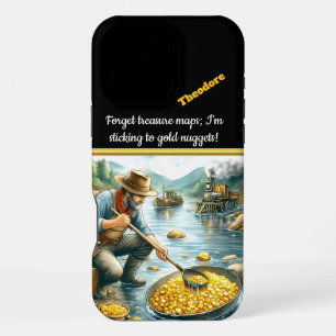 Coque iPhone 16 Pro Max L'ornithologie dans une rivière pendant la ruée ve