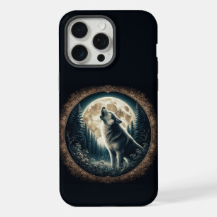 Loup vintage et lune classique