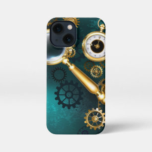 Etui iPhone 13 Mini Loupe en style Steampunk