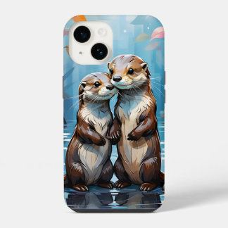 Coque Pour iPhone 14 Loutres