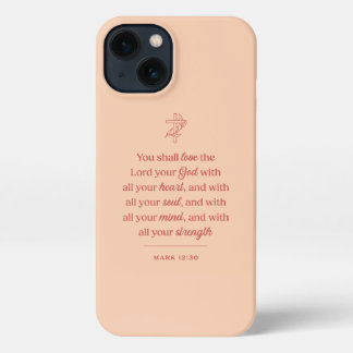 Etui iPhone 13 Love the Lord Your God Christian