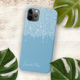 Coque iPhone 12 Lumière été Sky Blue Parties scintillant Art Motif