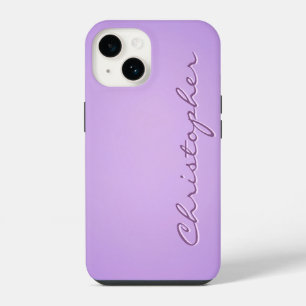 Coque Pour iPhone 14 Lumière personnalisée violet Texture radiale 15