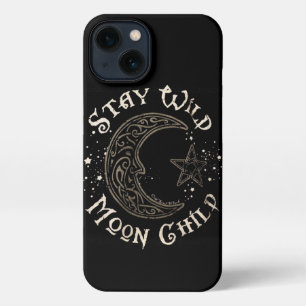 Etui iPhone 13 Lune noire enfant