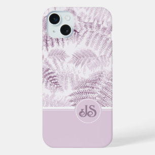 Lush Serene Ferns Rose Monogramme Initiales