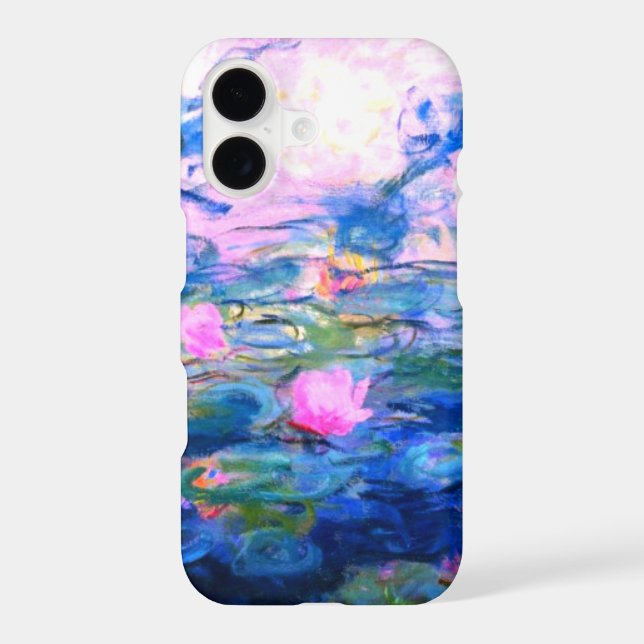 Coque iPhone Lys d'eau rose Monet (Verso)