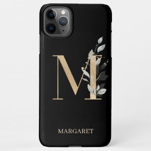 Coque iPhone 11Pro Max M Monogramme Floral Personnalisé