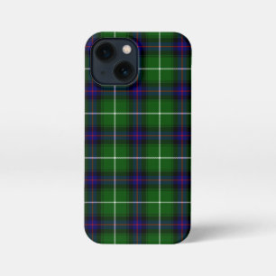 Etui iPhone 13 Mini MacDonald tartan bleu vert plaid