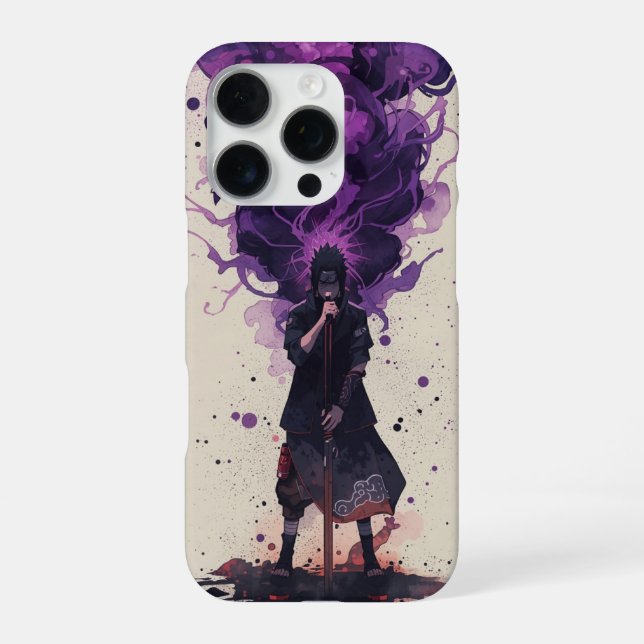 Coque iPhone Madara Uchiha – Cinematic Watercolor (Verso)