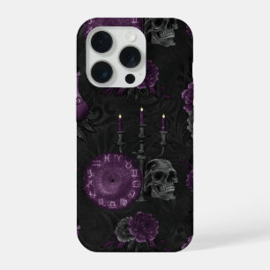 Magie du zodiaque Roses de crâne gothique prune
