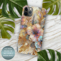 Magnifique motif floral en verre iridescent faux