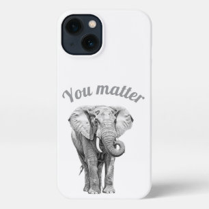 Etui iPhone 13 Majestic Elephant Sketch Téléphone Case