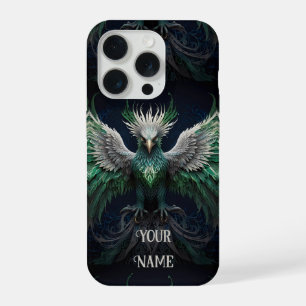 Majestic Green & White Phoenix Bird