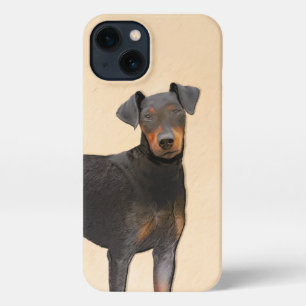 Etui iPhone 13 Manchester Terrier Peinture Art animal original