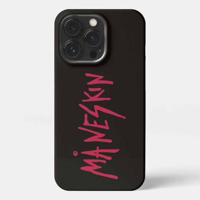 Coque iPhone Maneskin Black & Red Logo Phonecase (Verso)
