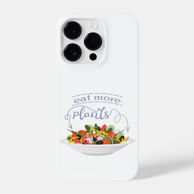 Coque iPhone Mangez plus de plantes frais motivation salade let (Verso)