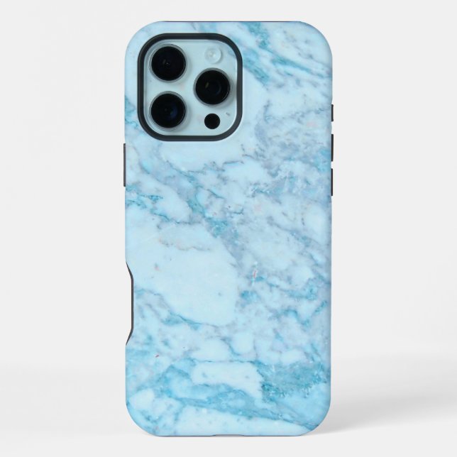 Coque iPhone Marbre bleu (Verso)