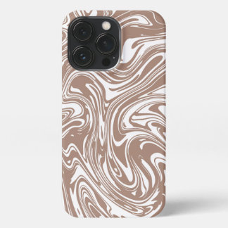 Etui iPhone 13 Pro Marbre Brown foncé
