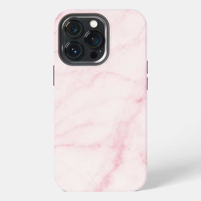 Coque iPhone Marbre Rose Texturé (Dos)