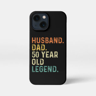 Etui iPhone 13 Mini Mari père 50 ans légende 50e anniversaire hommes