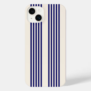 Marine bleu et beige cinq bandes motif