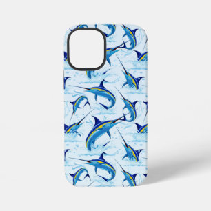 Coque iPhone 12 Mini Marlin Bleu Jaillissant de l'Océan