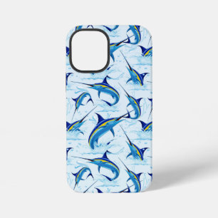Coque iPhone 12 Mini Marlin Bleu Jaillissant de l'Océan