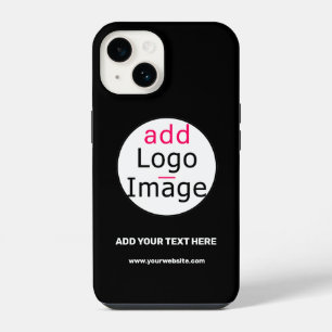 Coque Pour iPhone 14 Marque professionnelle personnalisable Noir