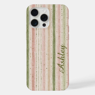 Marque rayée rose vert tendance