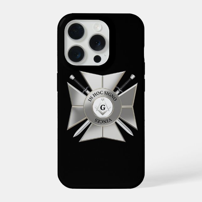 Coque iPhone Masonic cross (Verso)