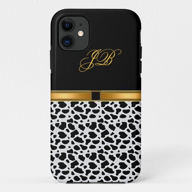coque iphone-Mate Coque Gold Noir (Dos)