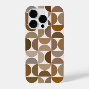Coque Pour iPhone 14 Plus MCM Semi-cycles Browns+Cream Big Motif